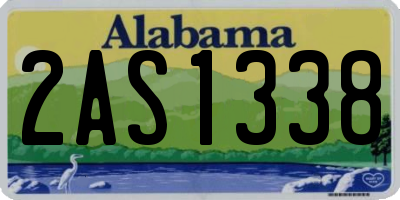 AL license plate 2AS1338