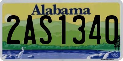 AL license plate 2AS1340