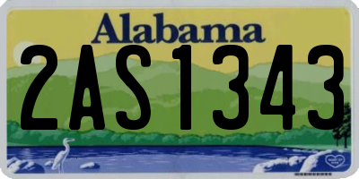 AL license plate 2AS1343
