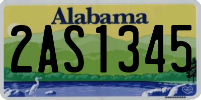 AL license plate 2AS1345