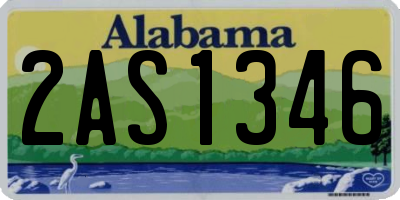 AL license plate 2AS1346