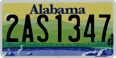 AL license plate 2AS1347