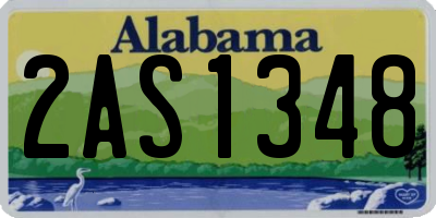 AL license plate 2AS1348