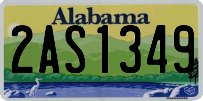 AL license plate 2AS1349