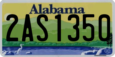 AL license plate 2AS1350