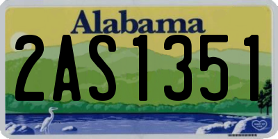 AL license plate 2AS1351