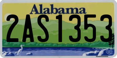 AL license plate 2AS1353