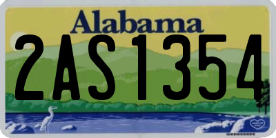 AL license plate 2AS1354