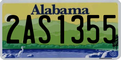AL license plate 2AS1355