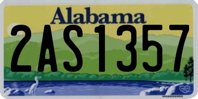AL license plate 2AS1357