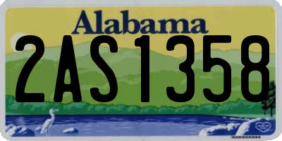 AL license plate 2AS1358