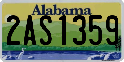 AL license plate 2AS1359