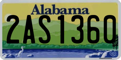 AL license plate 2AS1360