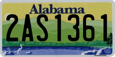 AL license plate 2AS1361