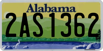 AL license plate 2AS1362