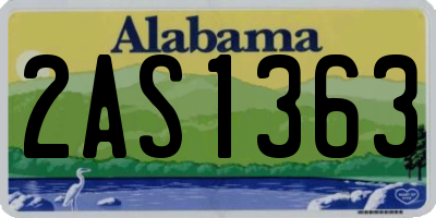 AL license plate 2AS1363