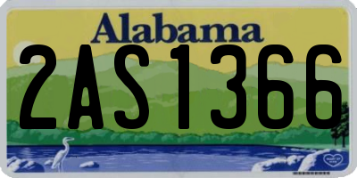 AL license plate 2AS1366