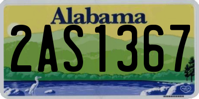 AL license plate 2AS1367