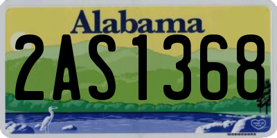 AL license plate 2AS1368