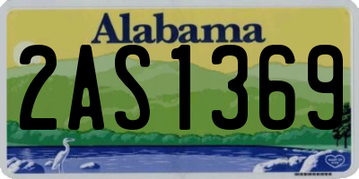 AL license plate 2AS1369