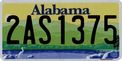 AL license plate 2AS1375