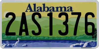 AL license plate 2AS1376