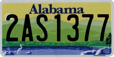 AL license plate 2AS1377