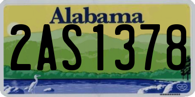 AL license plate 2AS1378