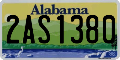 AL license plate 2AS1380