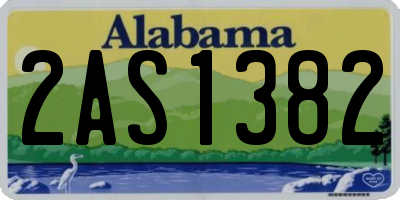 AL license plate 2AS1382