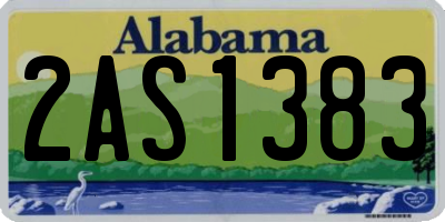 AL license plate 2AS1383