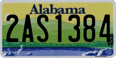 AL license plate 2AS1384