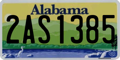 AL license plate 2AS1385