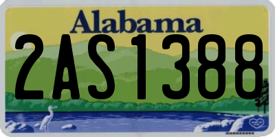 AL license plate 2AS1388
