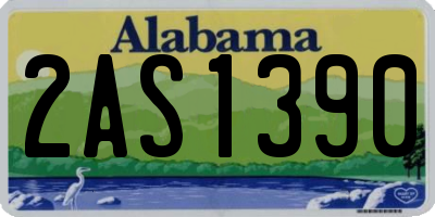 AL license plate 2AS1390