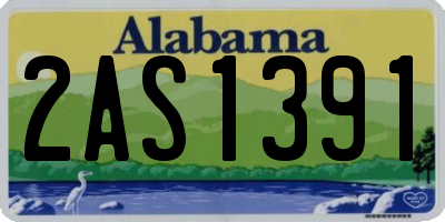 AL license plate 2AS1391