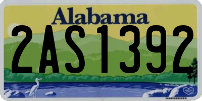 AL license plate 2AS1392