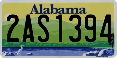 AL license plate 2AS1394