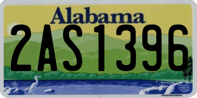 AL license plate 2AS1396