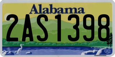 AL license plate 2AS1398
