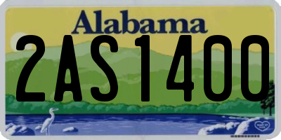 AL license plate 2AS1400