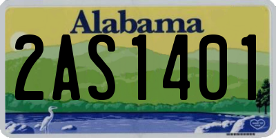 AL license plate 2AS1401