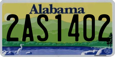 AL license plate 2AS1402