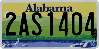 AL license plate 2AS1404