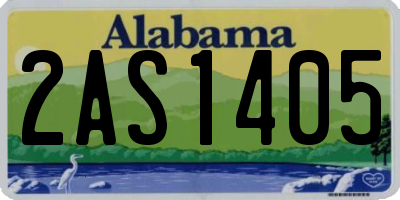 AL license plate 2AS1405