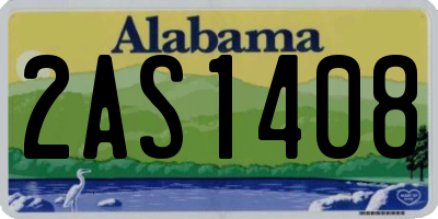 AL license plate 2AS1408