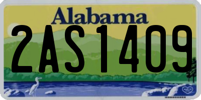 AL license plate 2AS1409