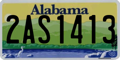 AL license plate 2AS1413