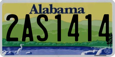 AL license plate 2AS1414