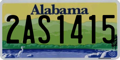 AL license plate 2AS1415